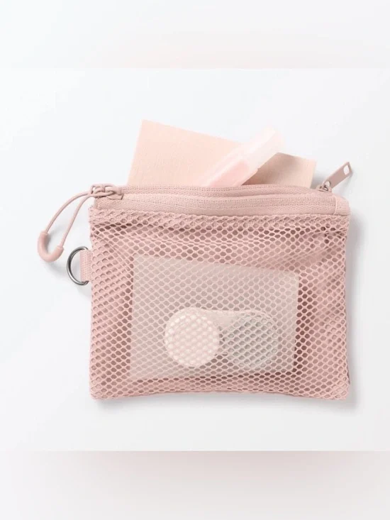 π Muji Polyester Two Zipper Case_Small_Pink_NWT π - Picture 5 of 6